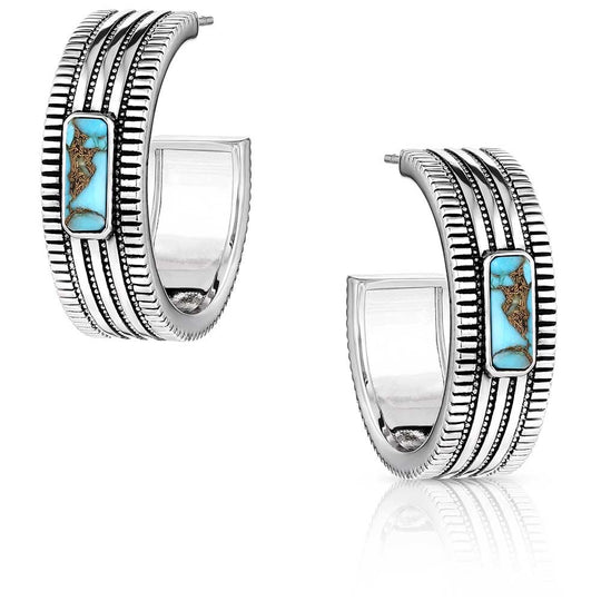 Montana Silversmith - Turquoise Sky Hoop Earrings