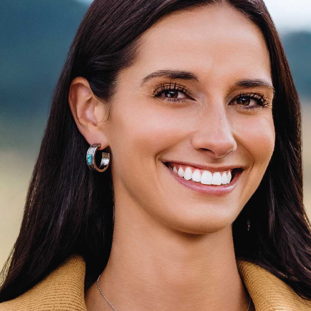 Montana Silversmith - Turquoise Sky Hoop Earrings