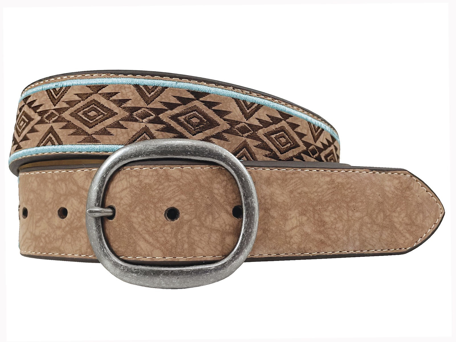 Roper - Women's Tan Synthetic Aztec Print Belt 1.1/2