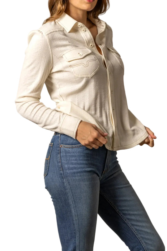 Kimes Ranch - Women's Isabel Pointelle Western Shirt Pristine