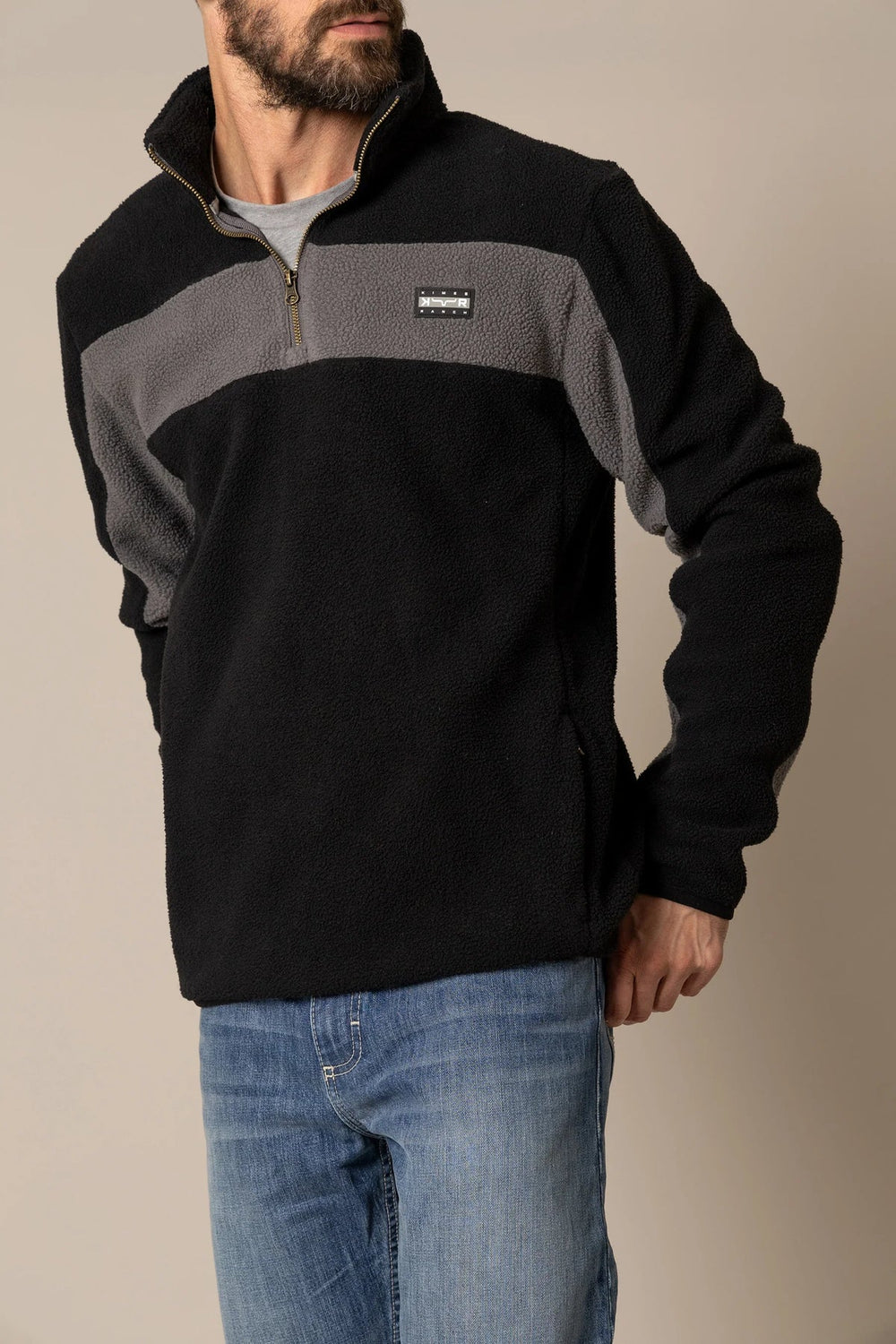 Kimes Ranch - Men's JMJ Quarter Zip Black