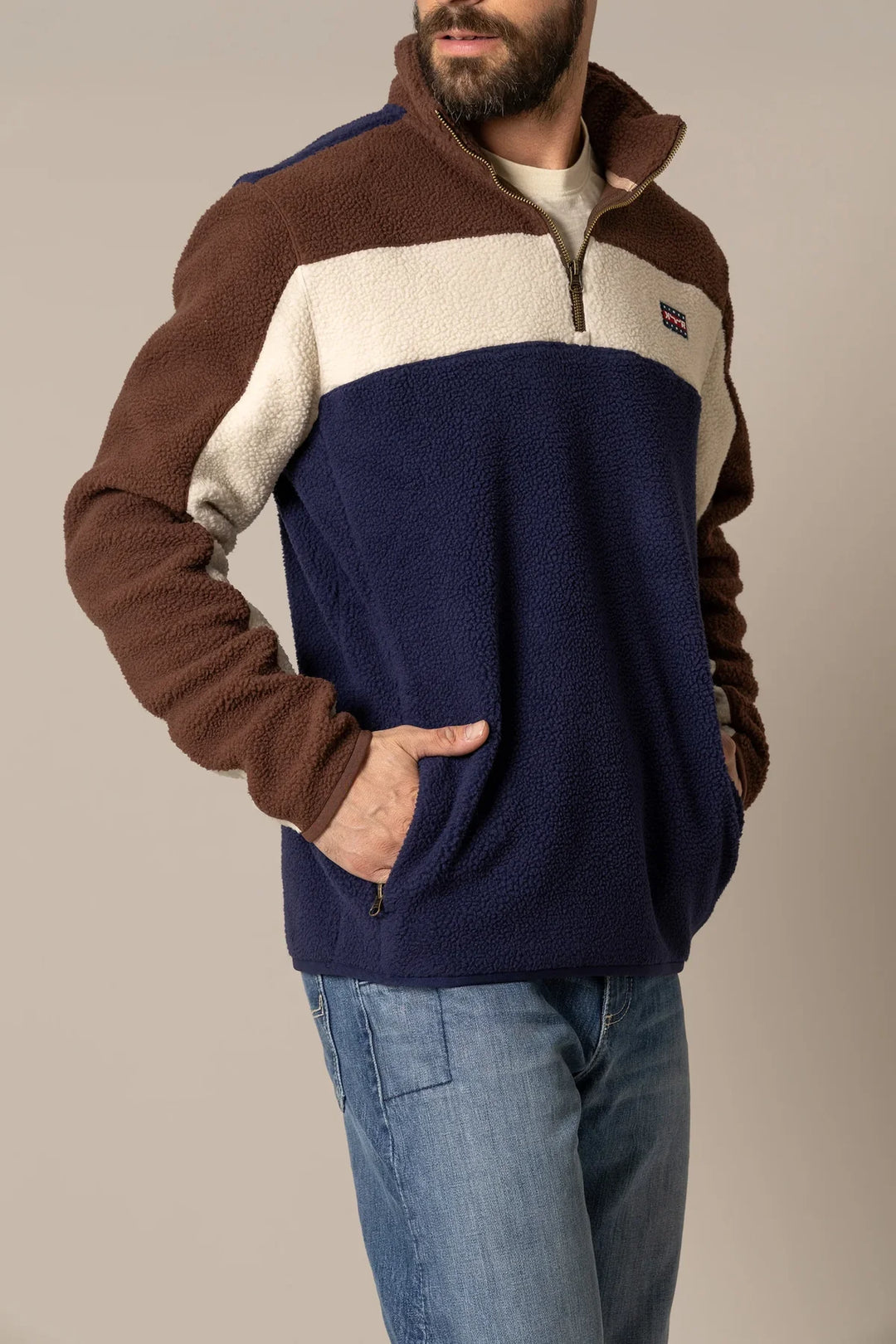 Kimes Ranch - Men's JMJ Quater Zip Navy