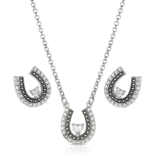 Montana Silversmith - Lovely And Lucky Horseshoe Jewellery Set