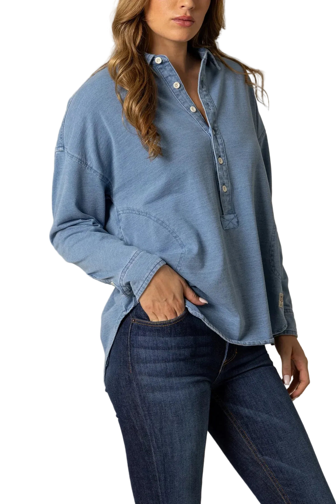 Kimes Ranch - Women's Judith Sweatshirt Light Wash Indigo