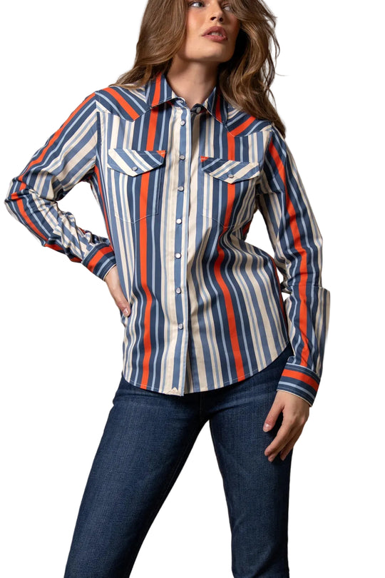 Kimes Ranch - Women's Kai Long Sleeve Shirt Blue