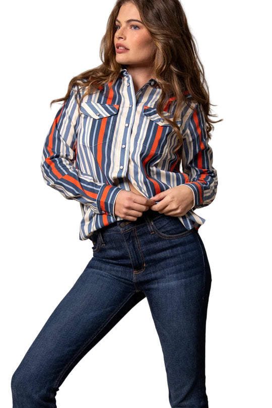 Kimes Ranch - Women's Kai Long Sleeve Shirt Blue