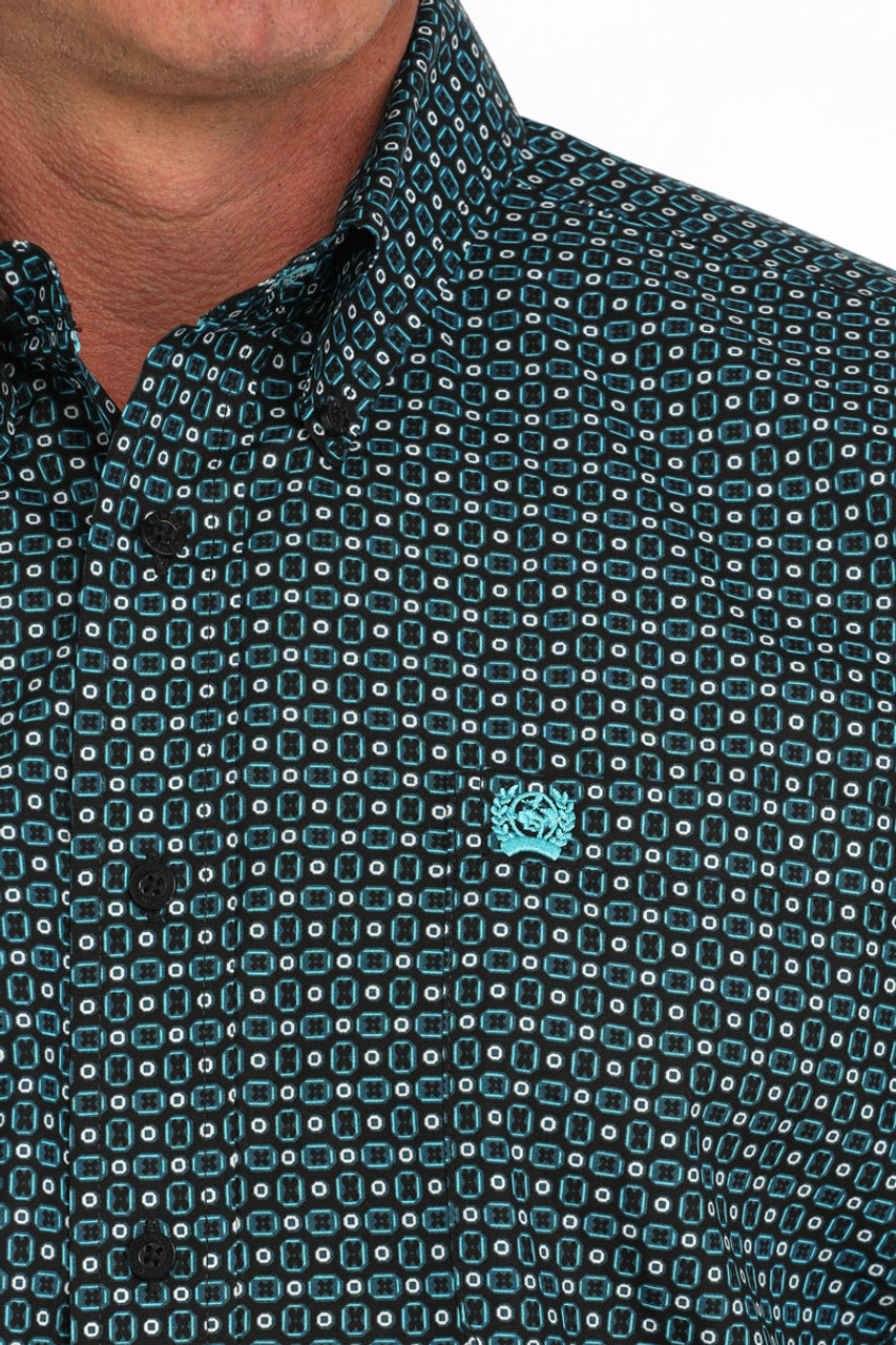 Cinch - Mens Black Geo Print Arena