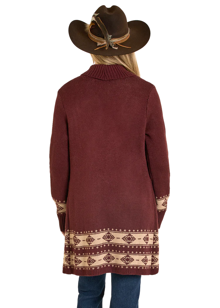 Panhandle Slim - Womens Brown Wild Horse Cardigan