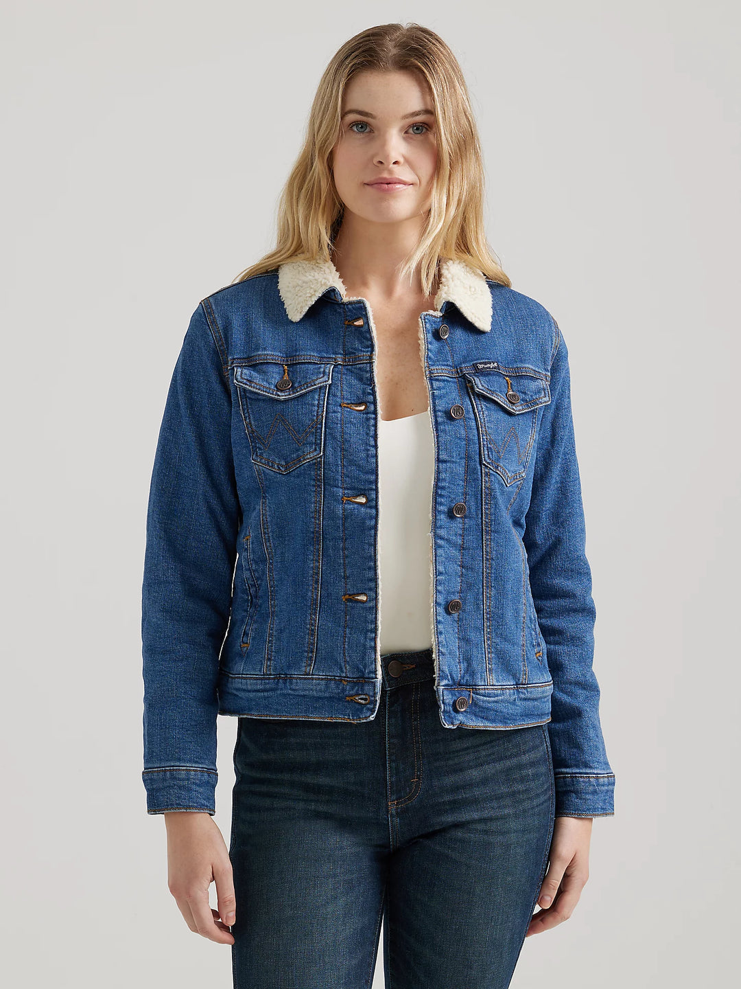 Wrangler - Womens Sherpa Lined Denim Jacket