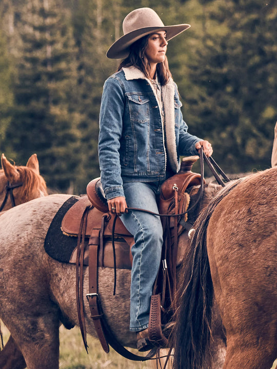 Wrangler - Womens Sherpa Lined Denim Jacket