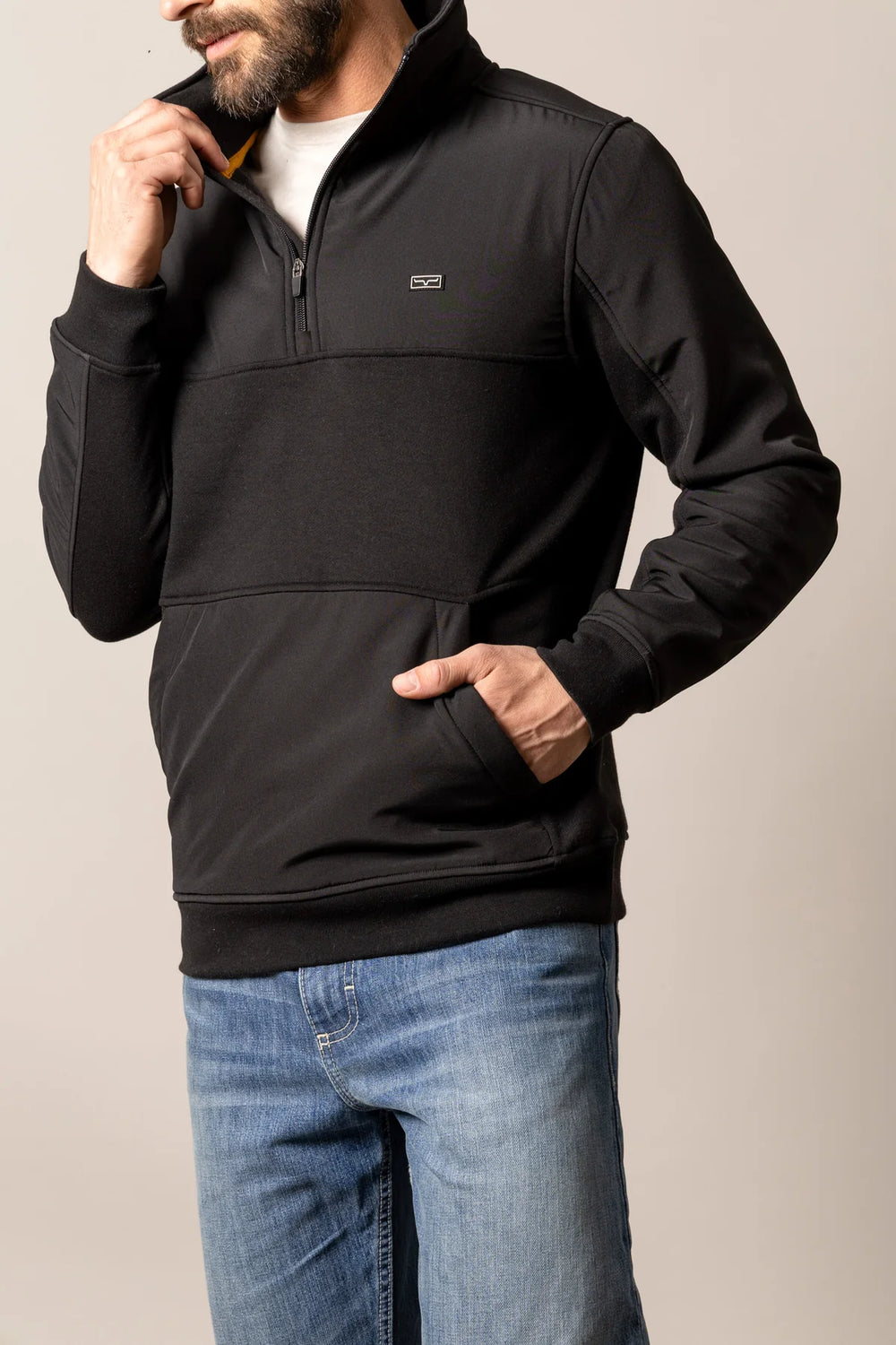 Kimes Ranch - Men's La Rue Quarter Zip Black