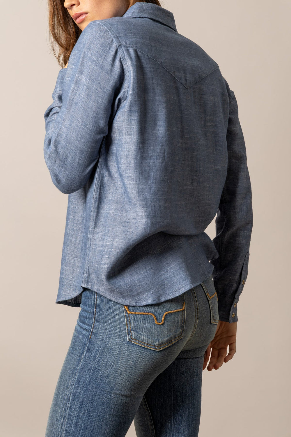 Kimes Ranch - Women's Lacy Pearl Snap Shirt Blue