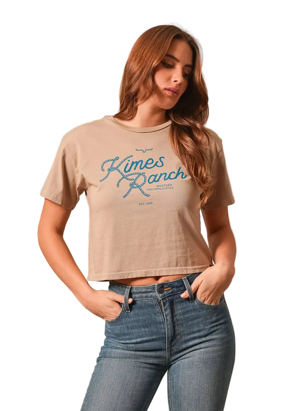 Kimes Ranch - Womens Tan Lasso Tee