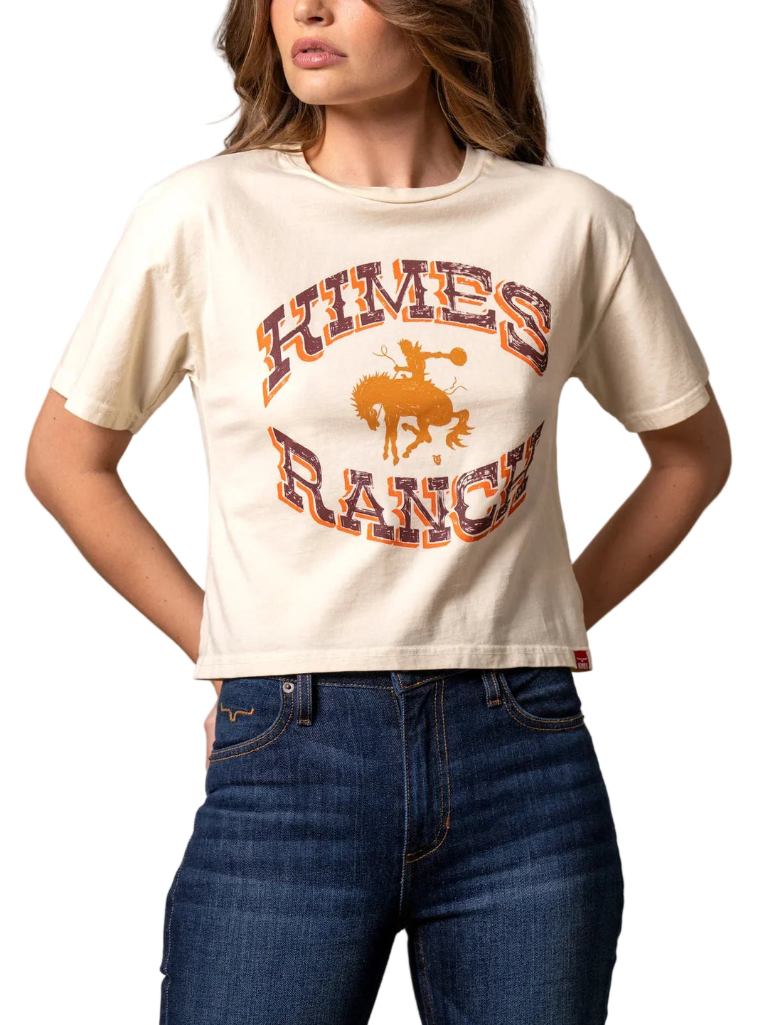 Kimes Ranch - Womens Lucky B Bucking Cropped Tee