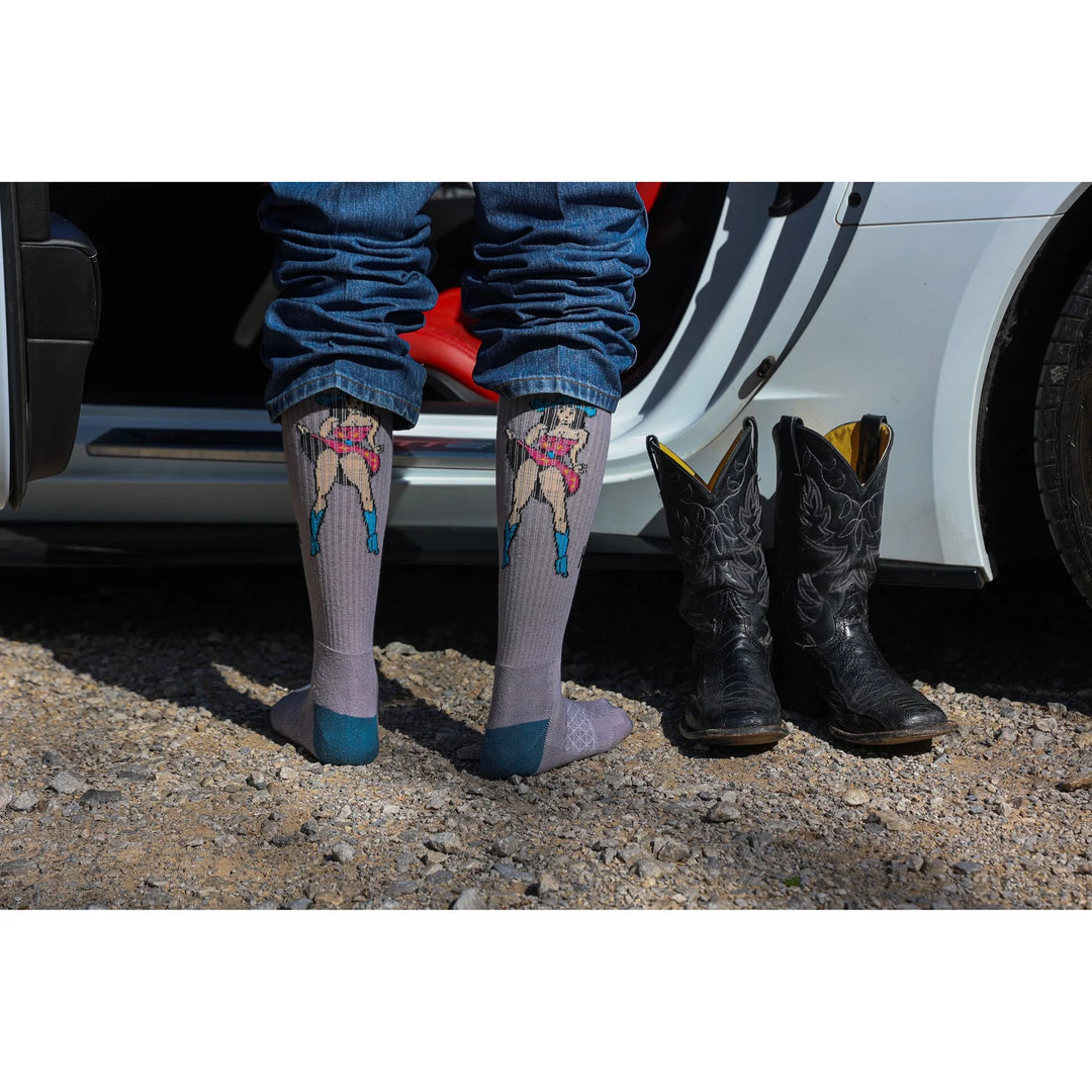 Lucky Chuck - Hustle Hard Ride Harder Performance Socks