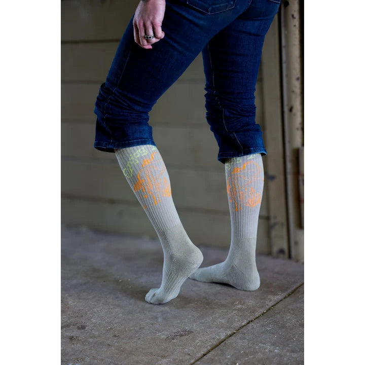 Lucky Chuck - Enjoy The Ride Tan Performance Socks