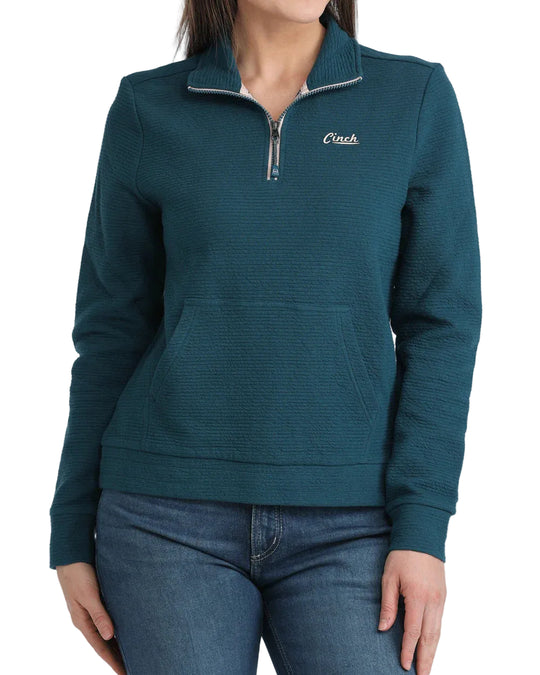 Cinch - Women's Teal 1/4 Zip Pullover