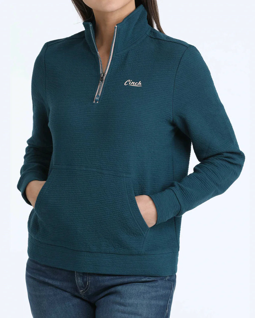 Cinch - Women's Teal 1/4 Zip Pullover