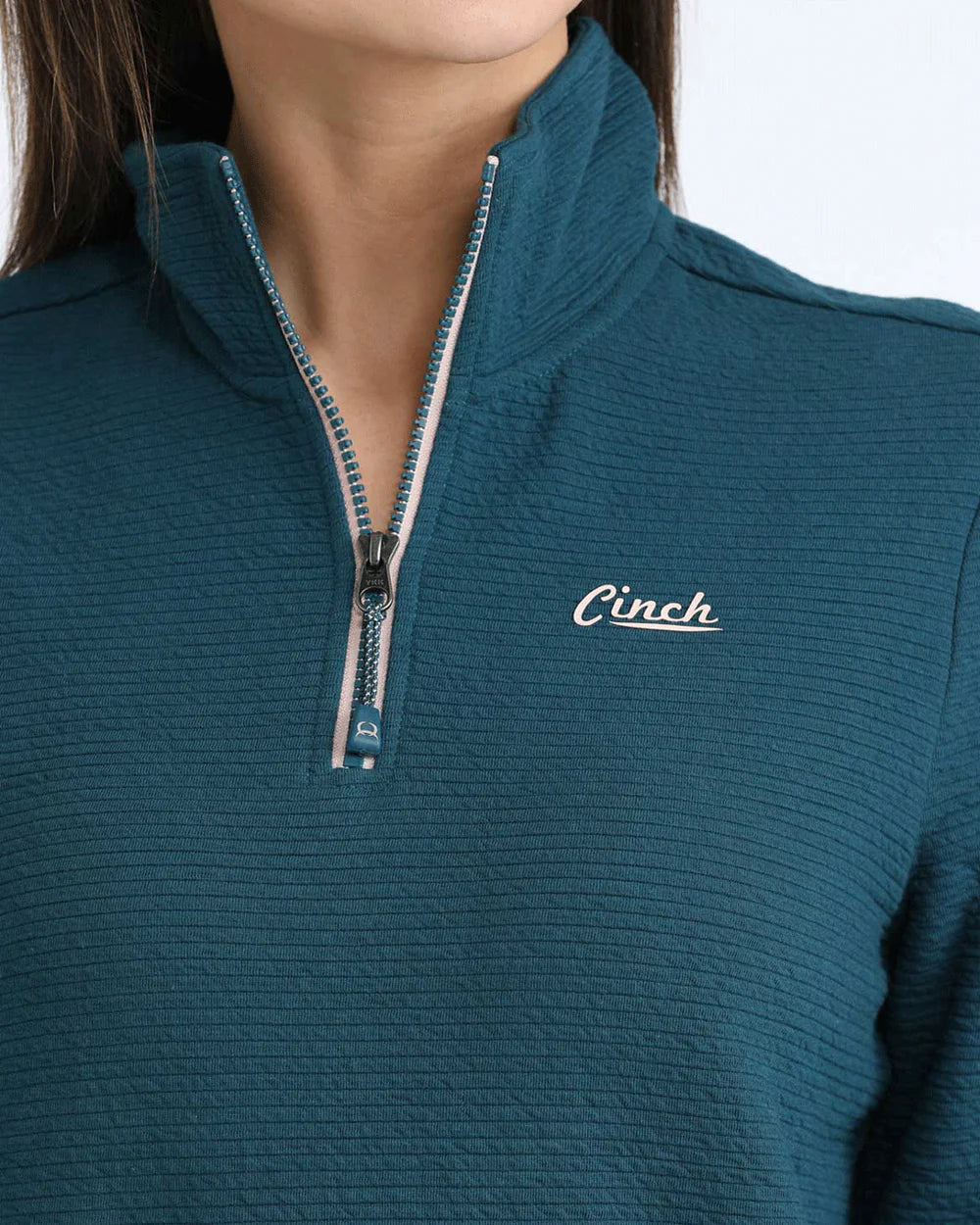 Cinch - Women's Teal 1/4 Zip Pullover