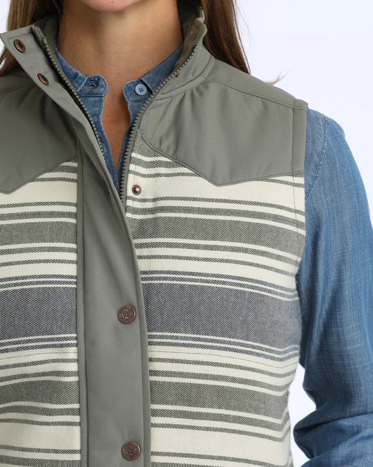 Cinch - Womens Wanda Quilted Striped Vest