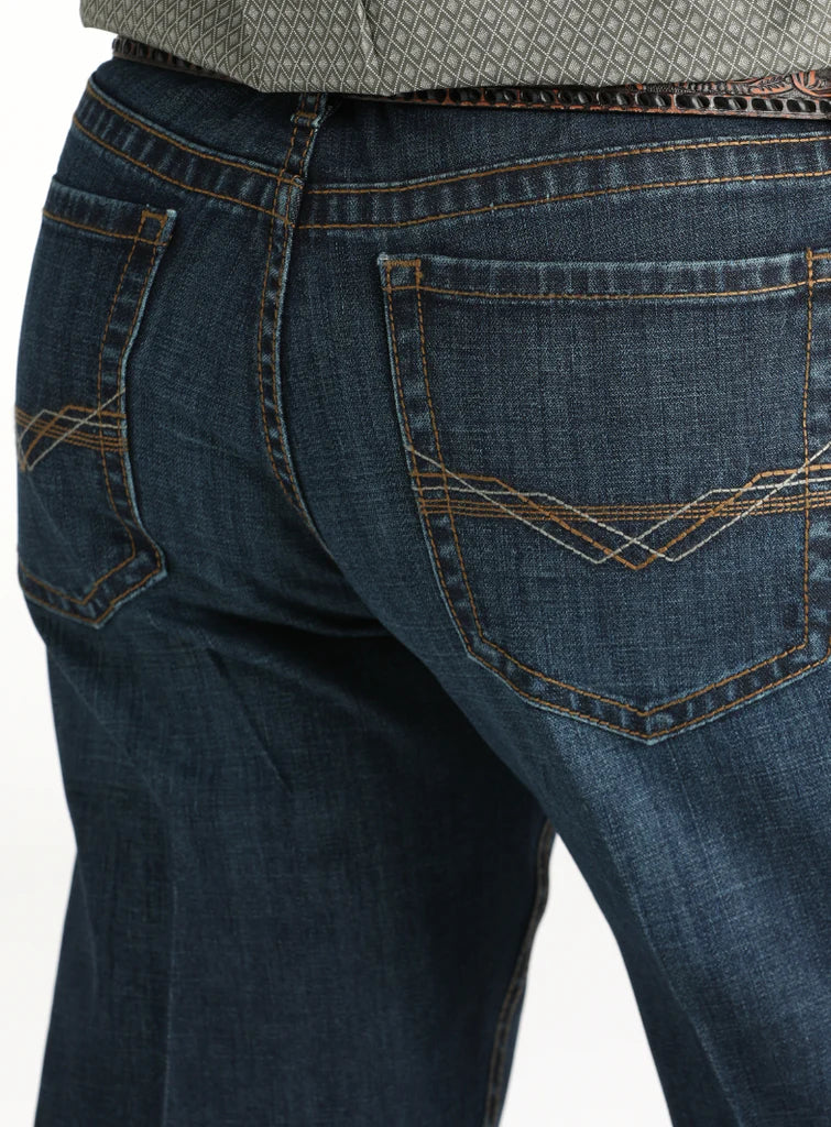 Cinch - Mens Grant Relaxed Fit Dark Stone Wash Jeans