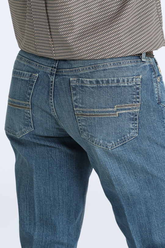 Cinch - Men's Jesse Slim Straight Performance Medium Stonewash Jeans