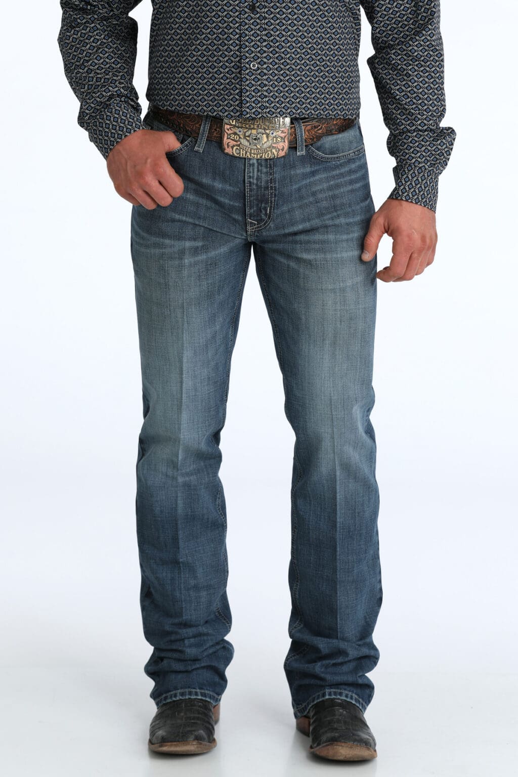 Cinch - Mens Ian Slim Pewter Wash Jeans
