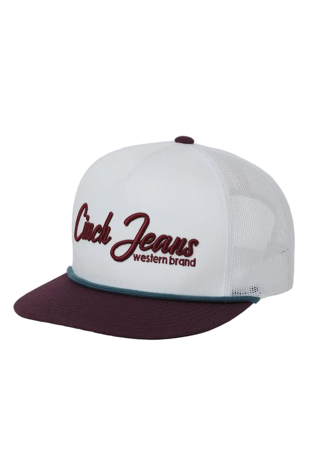 Cinch - White/ Purple Trucker Flat Cap