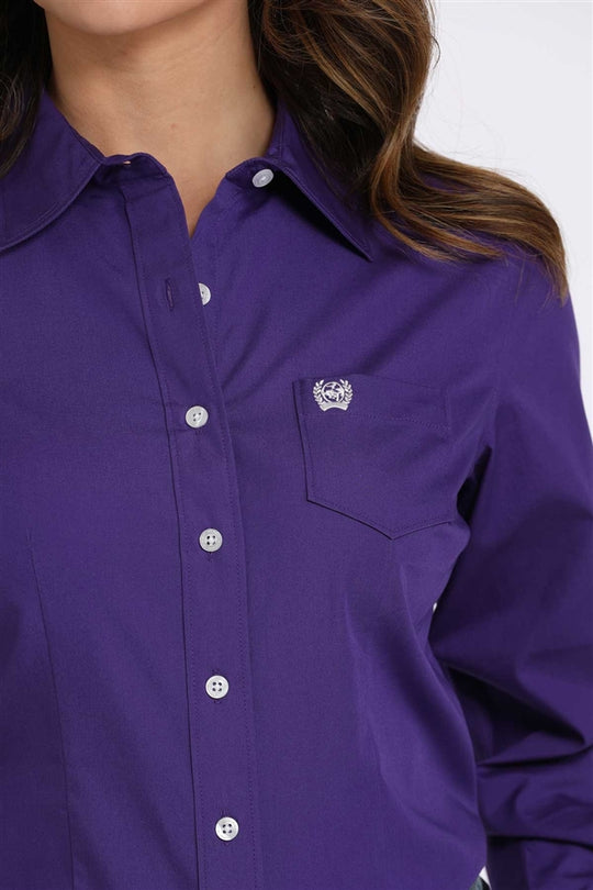 Cinch- Womens Solid Purple Arena Shirt
