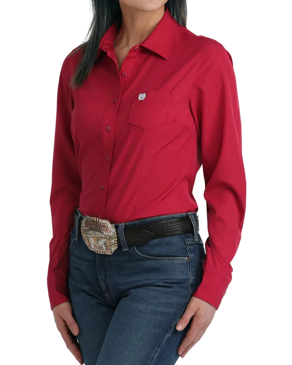 Cinch - Women's Solid Berry Pink Arena Flex Shirt