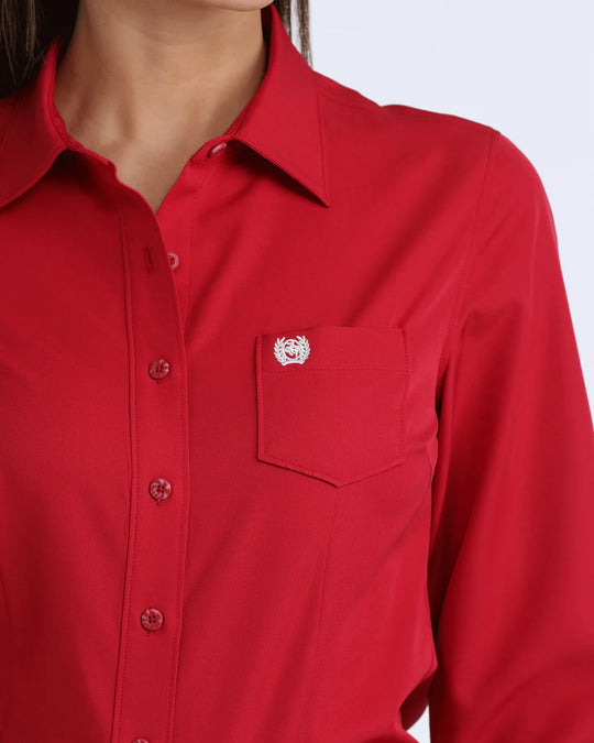 Cinch - Women's Solid Berry Pink Arena Flex Shirt