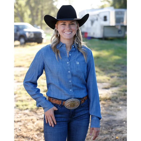 Cinch - Womens Chambray Indigo Arena Shirt