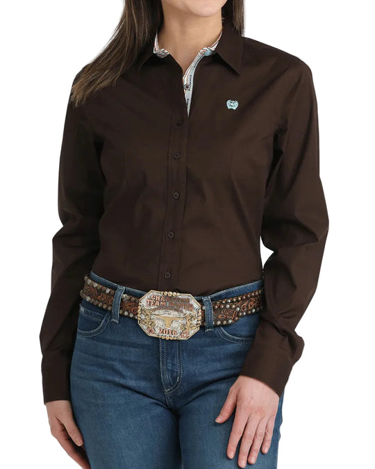 Cinch - Women's Solid Brown Arena Shirt