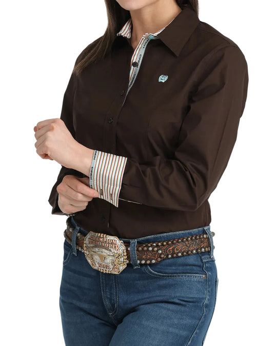 Cinch - Women's Solid Brown Arena Shirt