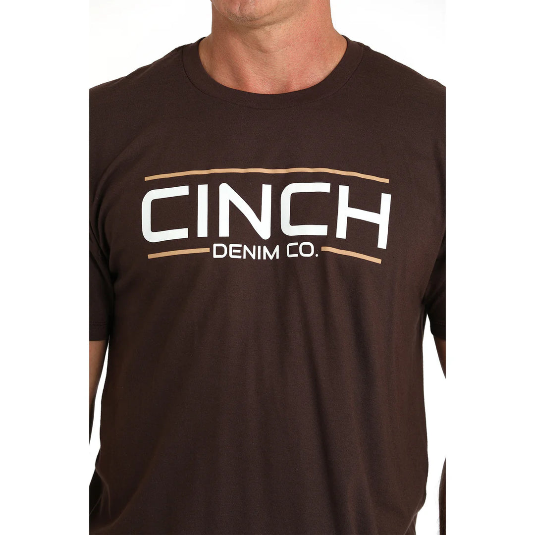 Cinch - Mens Brown Logo Tee