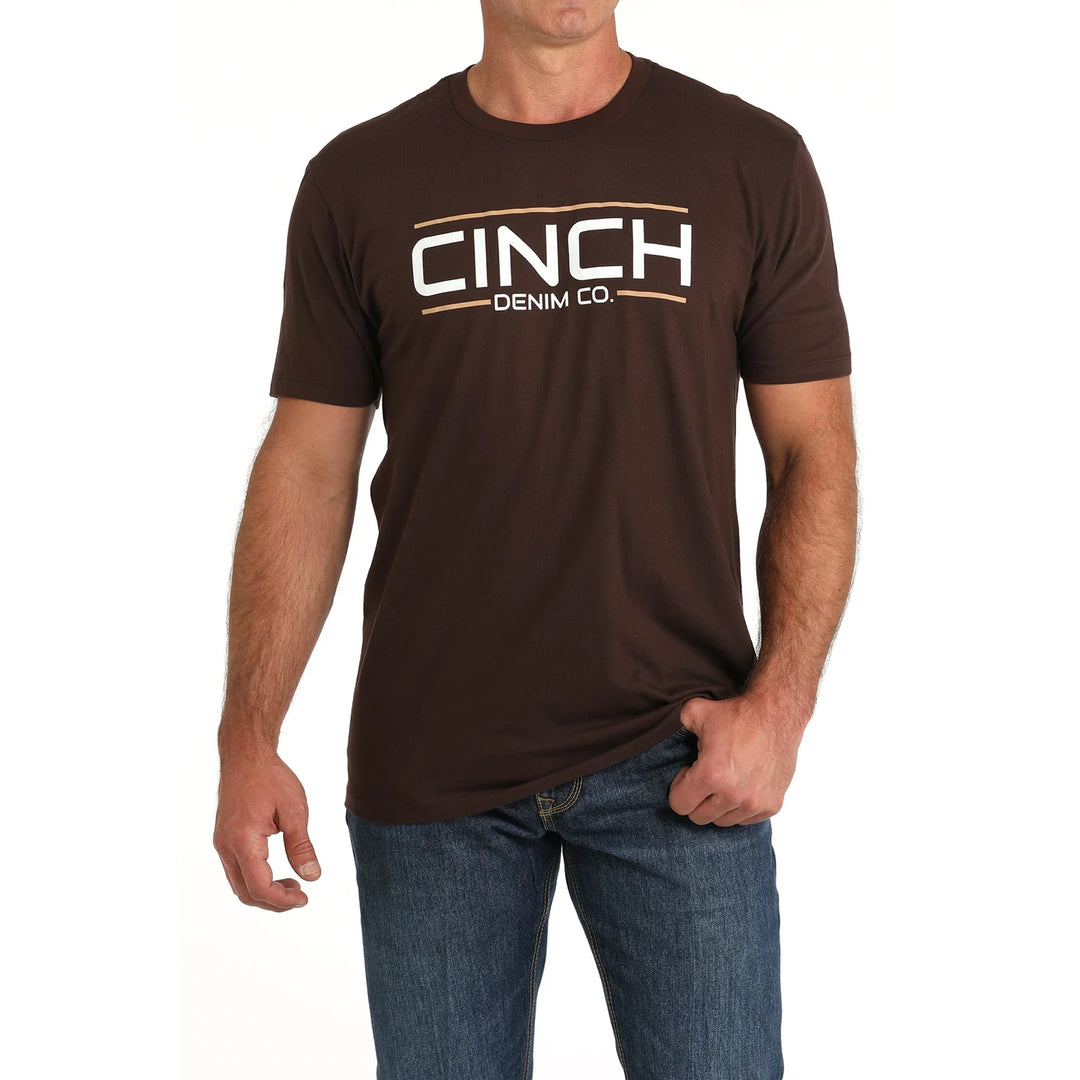 Cinch - Mens Brown Logo Tee