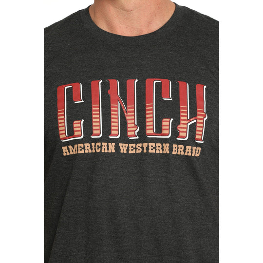 Cinch - Mens Charcoal Logo Tee