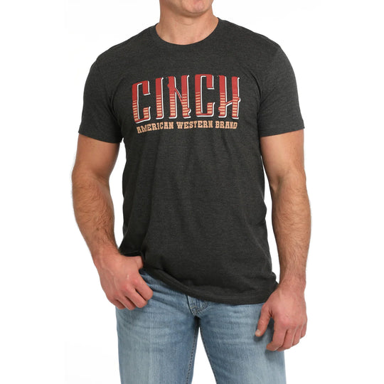 Cinch - Mens Charcoal Logo Tee