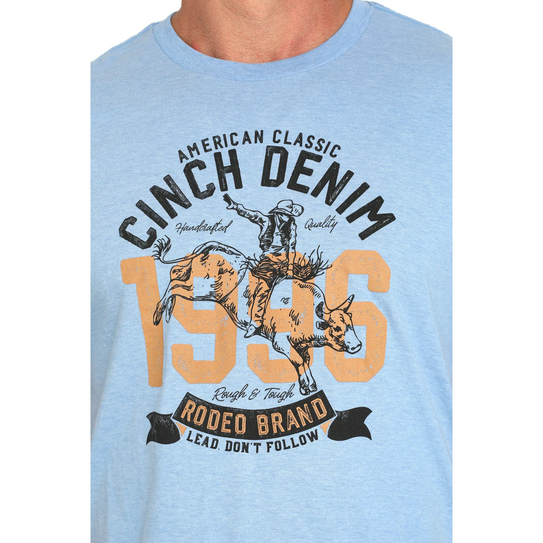 Cinch - Mens Light Blue Bull Riding Tee
