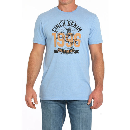 Cinch - Mens Light Blue Bull Riding Tee
