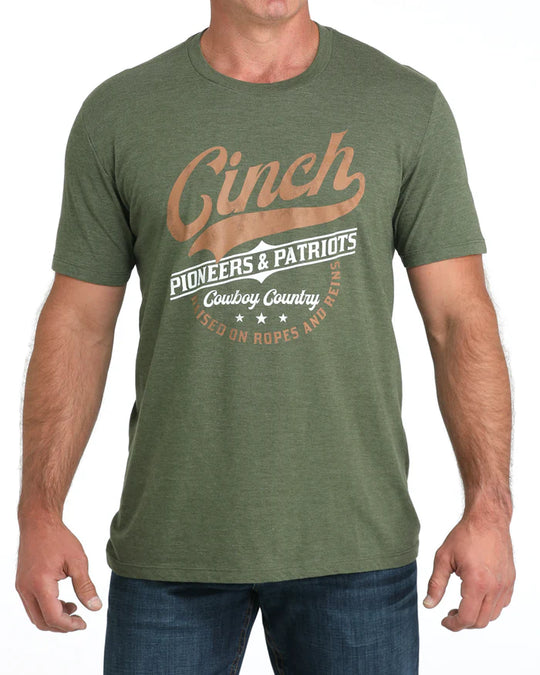 Cinch - Mens Olive Graphic Tee