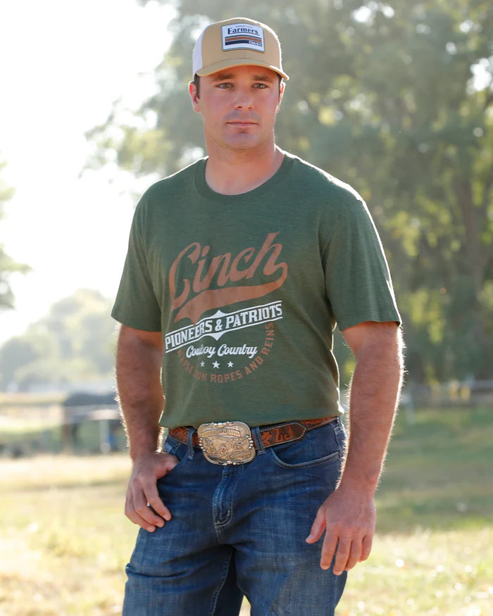 Cinch - Mens Olive Graphic Tee