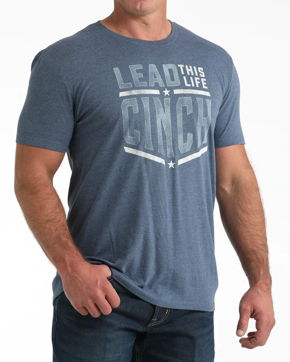Cinch - Mens Blue Lead This Life Tee
