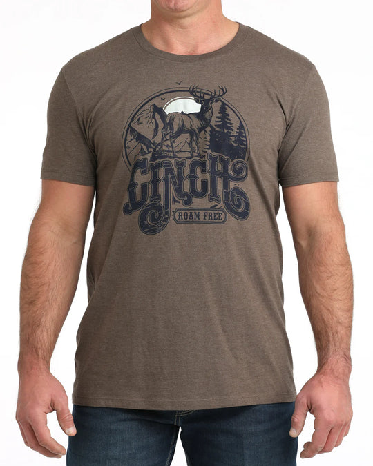 Cinch - Mens Brown Roam Free Tee