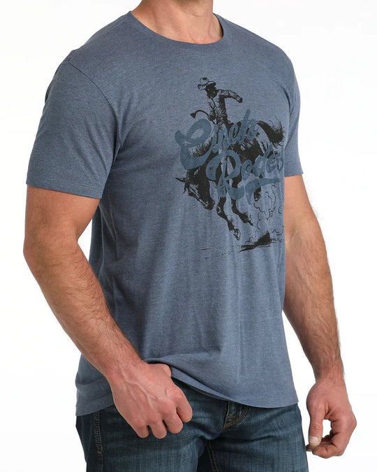 Cinch - Mens Blue Rodeo Front Tee