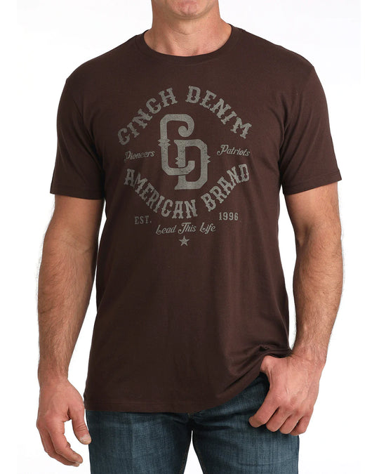 Cinch - Men's Brown American Brand Logo Tee