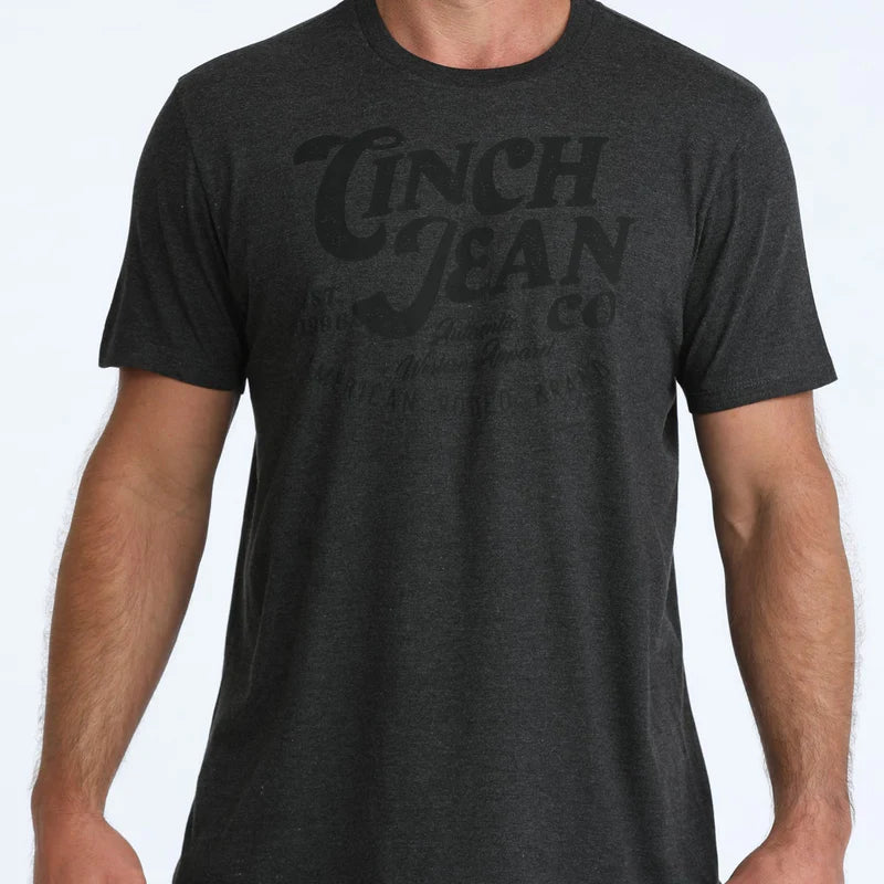 Cinch - Mens Charcoal Logo Tee