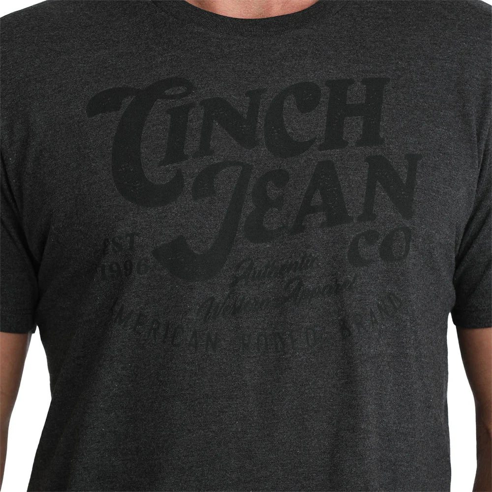 Cinch - Mens Charcoal Logo Tee