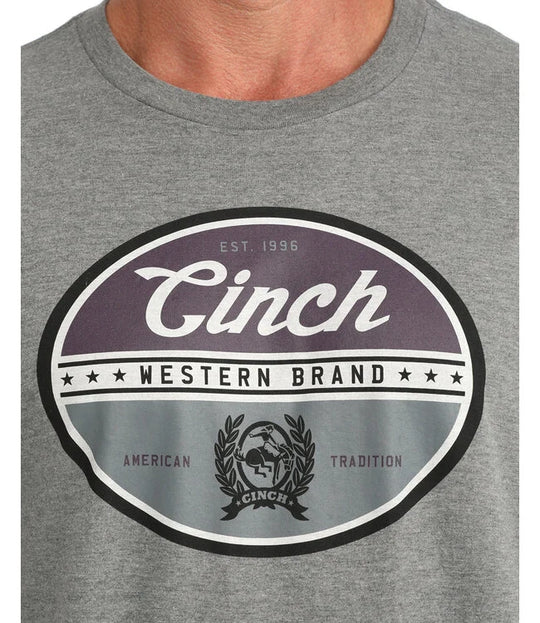 Cinch - Mens Grey Logo Tee