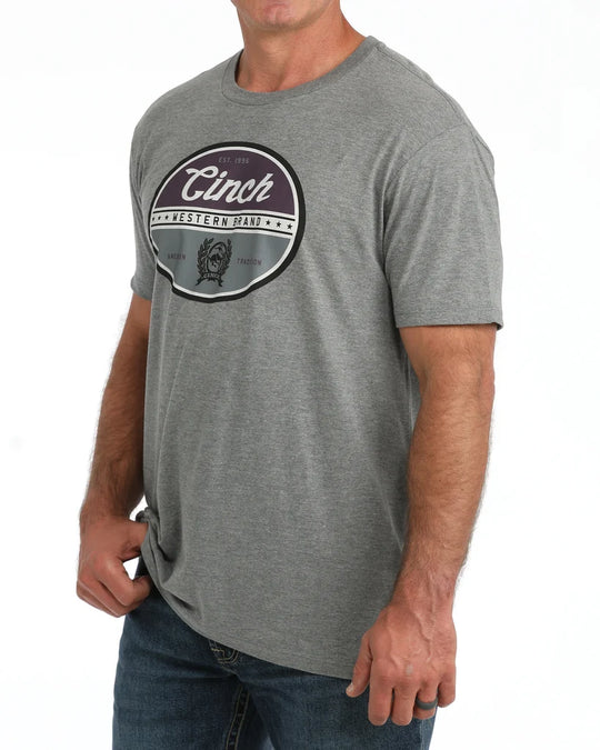 Cinch - Mens Grey Logo Tee